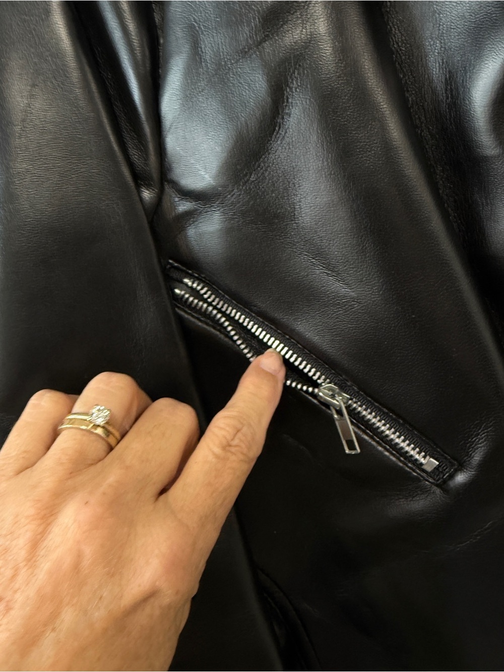 VINTAGE GREASE COSTUME T- BIRD FAUX LEATHER MOTORCYCLE jacket- custom rhinestone - Picture 5 of 10